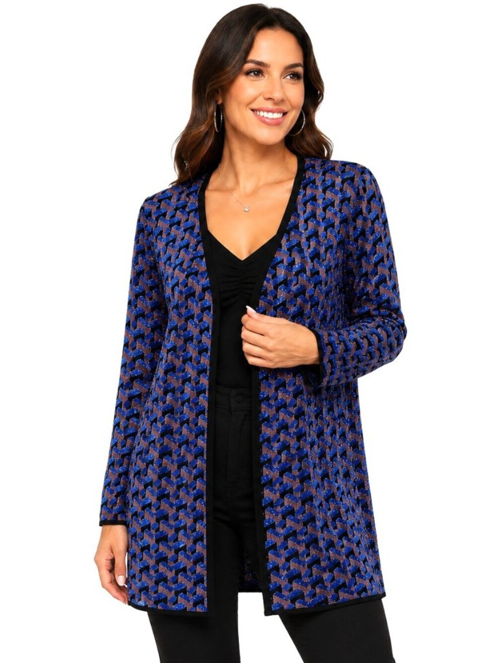 Dixie Sparkle Knit Made in Italy Long Cardigan